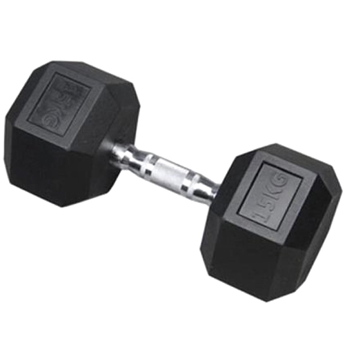 플러그피트니스 육각 고무덤벨 (30kg, 1개)_이미지