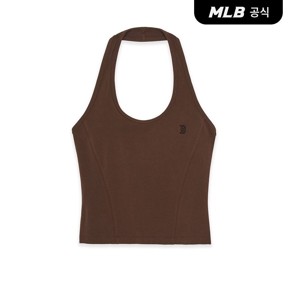  MLB 여성 홀터넥 나시 티셔츠 BOS Neon Brown 3FTOB6063-43BRN