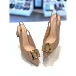 앙세르 ANCER 세이브존08 포인티드토 금장D장식 슬링백힐 ANAM2602 S10846965