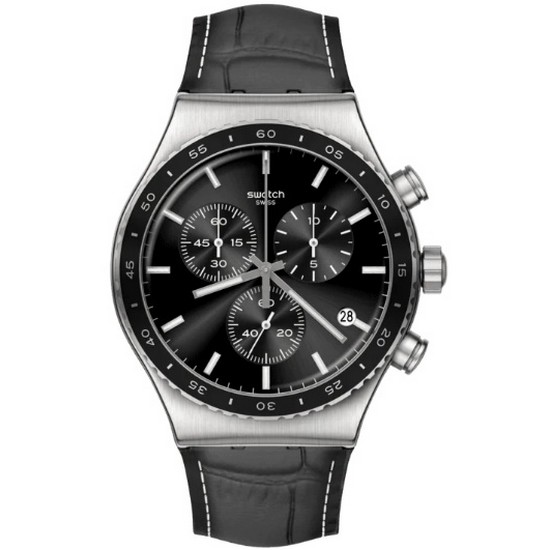 스와치 NEW IRONY CHRONO CARBONIUM DREAM YVS495
