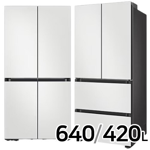 삼성전자 비스포크 키친핏 Max RM70F63R2A + 키친핏 코타 RQ42DB94L3AP (화이트)