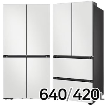 삼성전자 비스포크 키친핏 Max RM70F63R2A + 키친핏 코타 RQ42DB94L3AP (화이트)