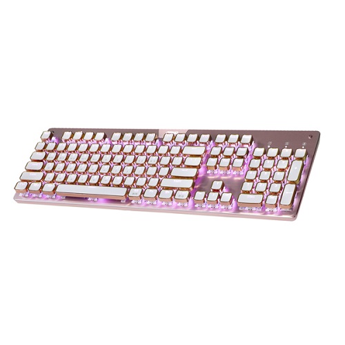 앱코 K840 사각 레트로 축교환 기계식 핑크 (청축)_이미지