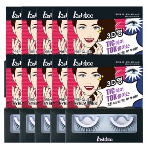 아이앤지화장품 래쉬톡 틱톡 노글루 인조 속눈썹 3D형 10개