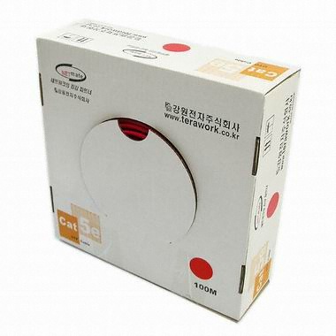 강원전자 NETmate CAT.5e FTP NM-FTP 단선 랜케이블 박스 (레드, 100m)