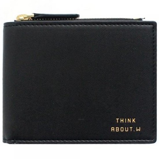 THINK ABOUT.W 퍼블릭 지퍼 월렛 (블랙)