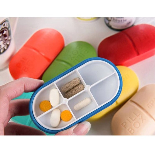 6파트 휴대용 약통   색상랜덤   다용도 상자 소품정_이미지