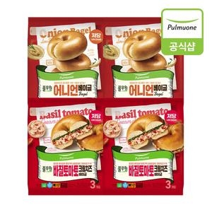 풀무원 베이글 (어니언 2개+바질토마토 크림치즈2개)_이미지