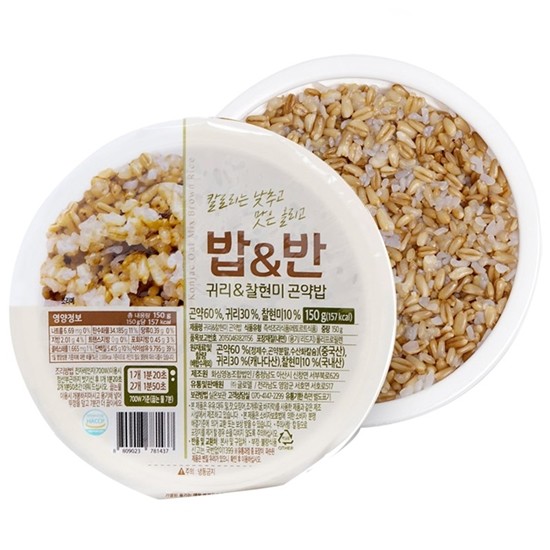 글로델 곤약밥플러스 밥&반 귀리&찰현미 곤약밥 150g (30개)_이미지