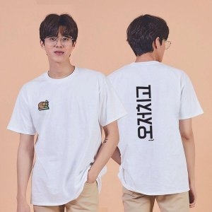 오저치고 남자회색티셔츠 오버핏티셔츠 커스텀티 W683C56