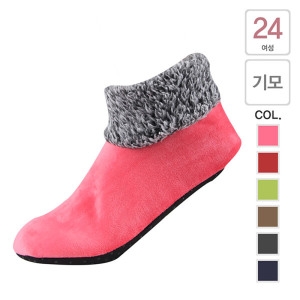 크로바 SCK800 안감 기모 칼라 여성 보온 덧신 덧버선