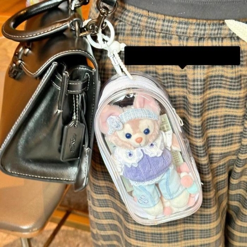 아페쎄 BZJKQWWR_4 투명 수납 정리파우치 여행 인형 17cm