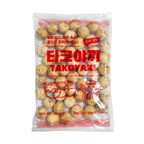제이케이푸드 지엔씨 오사카 타코야끼볼 1kg (1개)