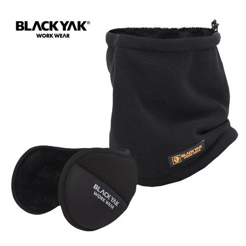 YAK 넥워머+귀마개 방한용품세트 넥워머 블랙 +귀마개 블랙