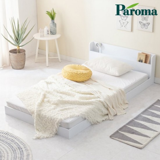 파로마 하임 로자인 LED 헤드 수납 저상형 침대 SS+깔판 (독립스프링)_이미지