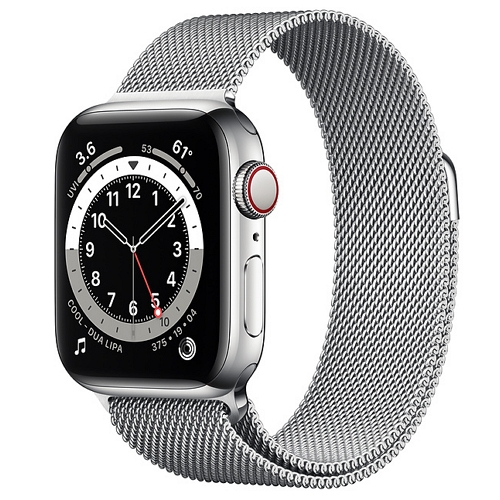 APPLE 워치 시리즈6 40mm Cellular 실버 스테인리스 스틸 (밀레니즈루프)_이미지