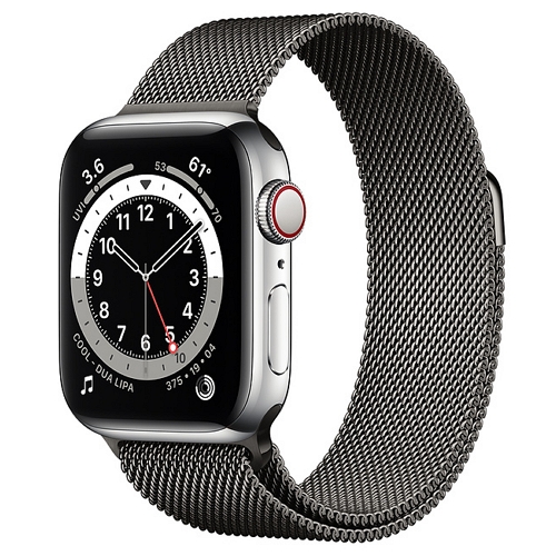 APPLE 워치 시리즈6 40mm Cellular 실버 스테인리스 스틸 (밀레니즈루프)_이미지