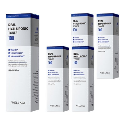 웰라쥬 리얼 히알루로닉 100 토너 200ml (5개)_이미지