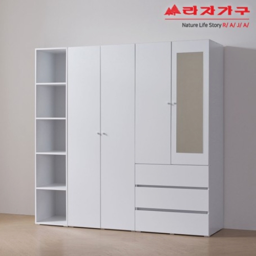 라자가구 비바 키큰 모노 오픈선반형 옷장세트 2000_이미지