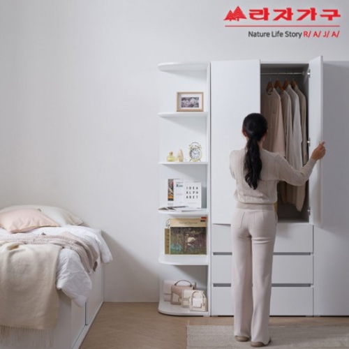 라자가구 비바 키큰 모노 오픈선반형 옷장세트 2000_이미지