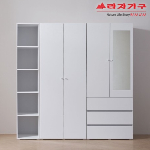 라자가구 비바 키큰 모노 오픈선반형 옷장세트 2000_이미지