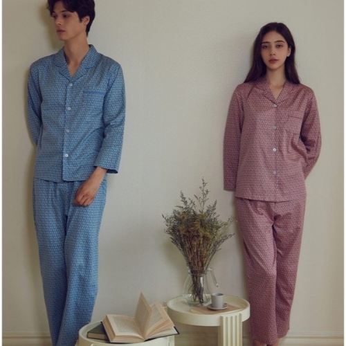 잠옷 고급 면소재 80수 주자 부엉이나염 커플파자마 VPA4393