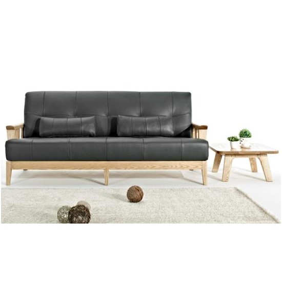 로코코 스칸센 카우 천연가죽 소파 3인용 (스툴별도)_이미지