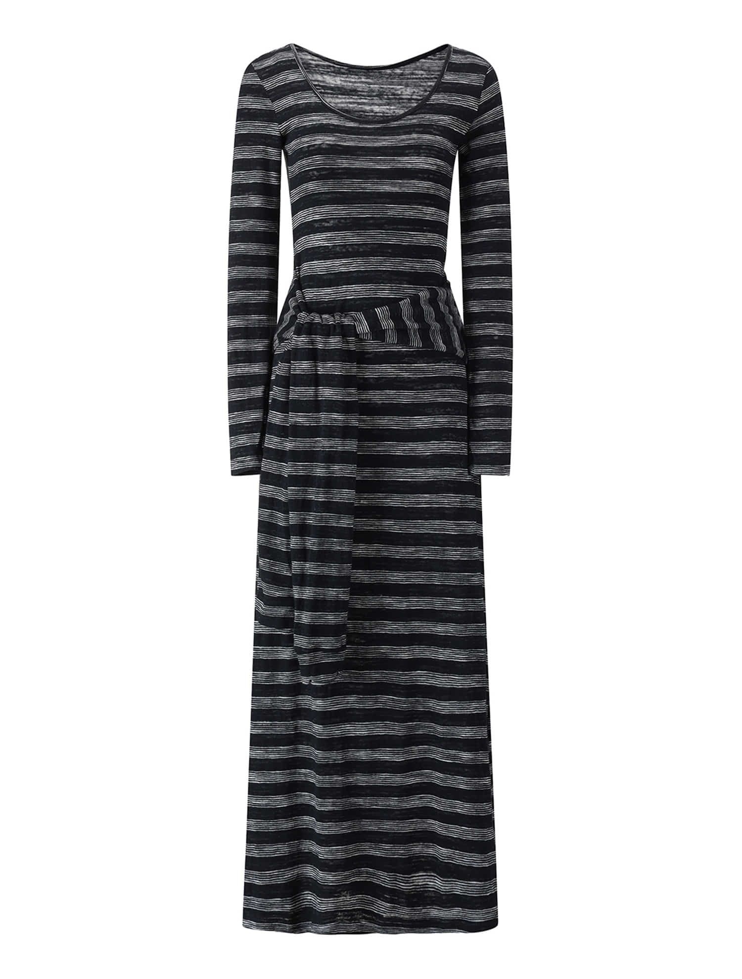 GGPX 슬림핏 스트라이프 끈 롱 피스 GOW014D2326865_이미지