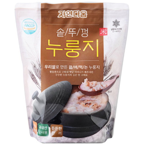 매홍엘앤에프 자연다움 솥뚜껑 누룽지 1kg (6개)