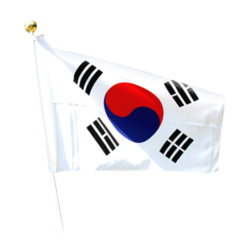플래그코리아 바람에 엉키지 않는 회전깃대 태극기 (슬리브형)