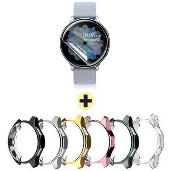 UBACC 갤럭시워치4 클래식 46mm 소프트 범퍼 젤리 케이스+TPU 보호필름_이미지