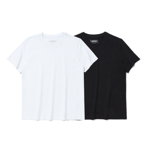  인터크루 2PACK 반팔티셔츠 화이트X블랙 ITY5TR01GWB