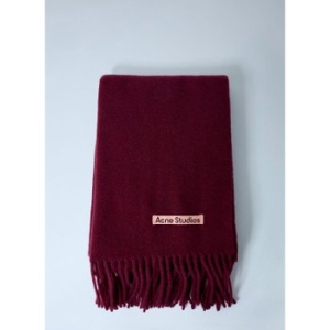 아크네스튜디오 내로우 울 프린지 스카프_CA0210 (AF6, 버건디)