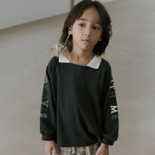 리틀그라운드 데님인더박스 레터링카라티셔츠 76111-330-06