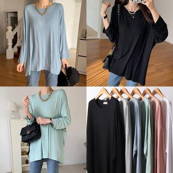 위쉬몰 RA 라운드넥컬러긴팔티 I266H504 빅사이즈 33266718A