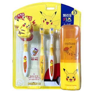페리오 키즈 피카츄 3단계 양치세트 (3개)_이미지
