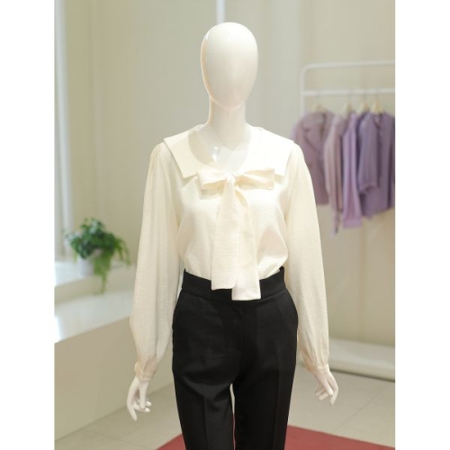 보끄레머천다이징 올리브데올리브 리본 세일러카라 블라우스 OYW3MB724 188004 66 핑크