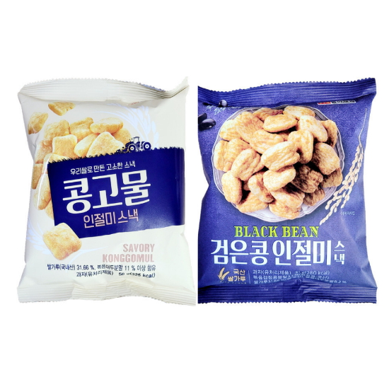 콩고물 인절미 스낵 56g+검은콩 인절미 스낵 51g