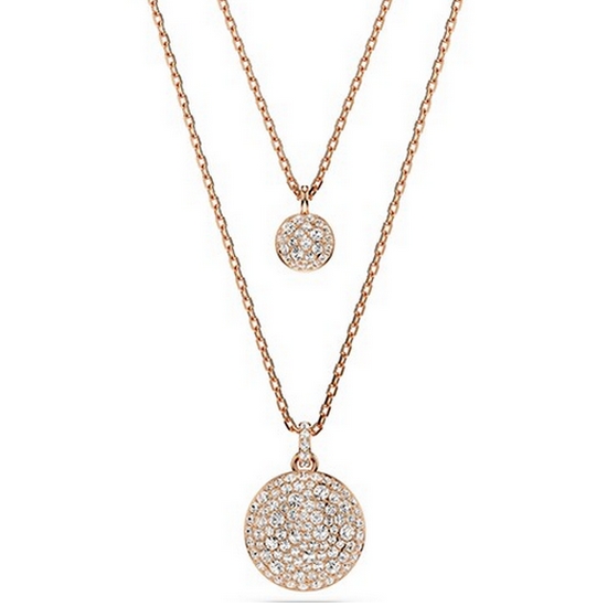 스와로브스키 Meteora 로즈골드 레이어드 목걸이 5683449