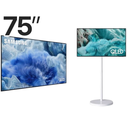 삼성전자 QLED KQ75QF8AAFXKR + KQ43QF7AAFXKR 무빙스타일 (벽걸이, TV+TV)_이미지