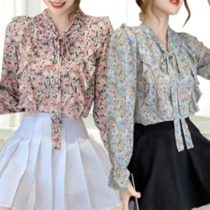 오노마 ONM 러블리 블라우스 여행 바다 휴양지 비치 브이넥 리본 17064124