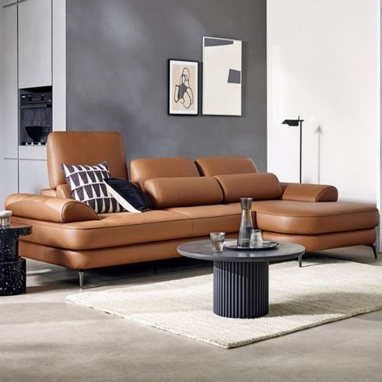 자코모 로아나 하이 카우치형 기능성 천연가죽 소파 3.5인용