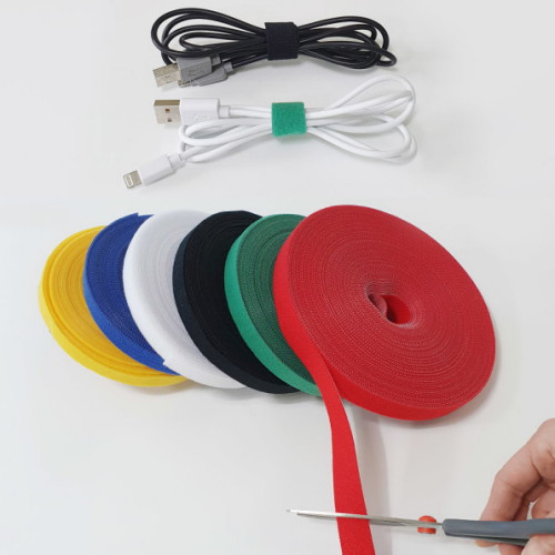 [불명] 벨크로 케이블 롤타이 1m (빨강, 폭 14.5mm)_이미지