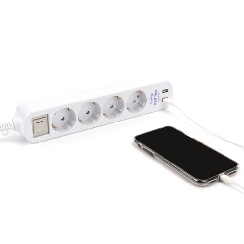 에코파워탭 탭앤탭 4구 16A USB 메인 절전형 멀티탭