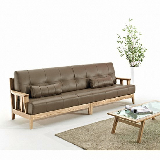 로코코 스칸센 카우 천연가죽 소파 4인용 (스툴별도)_이미지