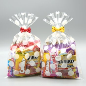 유치원 재롱잔치 도트 리본 간식 선물 단체 과자 구디백 1101747