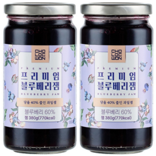  초록원 프리미엄 블루베리잼 380g [2개]