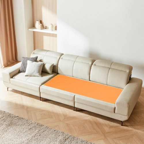 현대의료기 세디아 4인 천연 가죽 흙소파 MS (한지본적토)