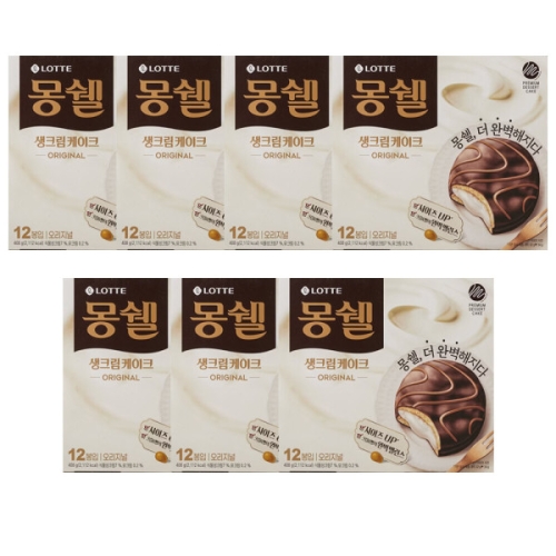 롯데제과 몽쉘 오리지널 생크림케이크 408g (7개)_이미지