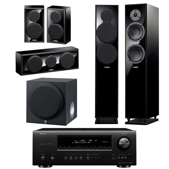 야마하 NS-F150 5.1채널 + 데논 AV리시버 (AVR-1912, YST-SW012)_이미지